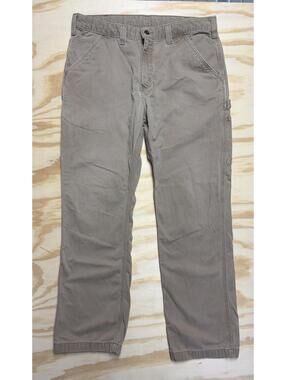 Carhartt Men's Workwear Cargo Tan Carpenter Pants 36x32 Lightweight Relaxed Fit